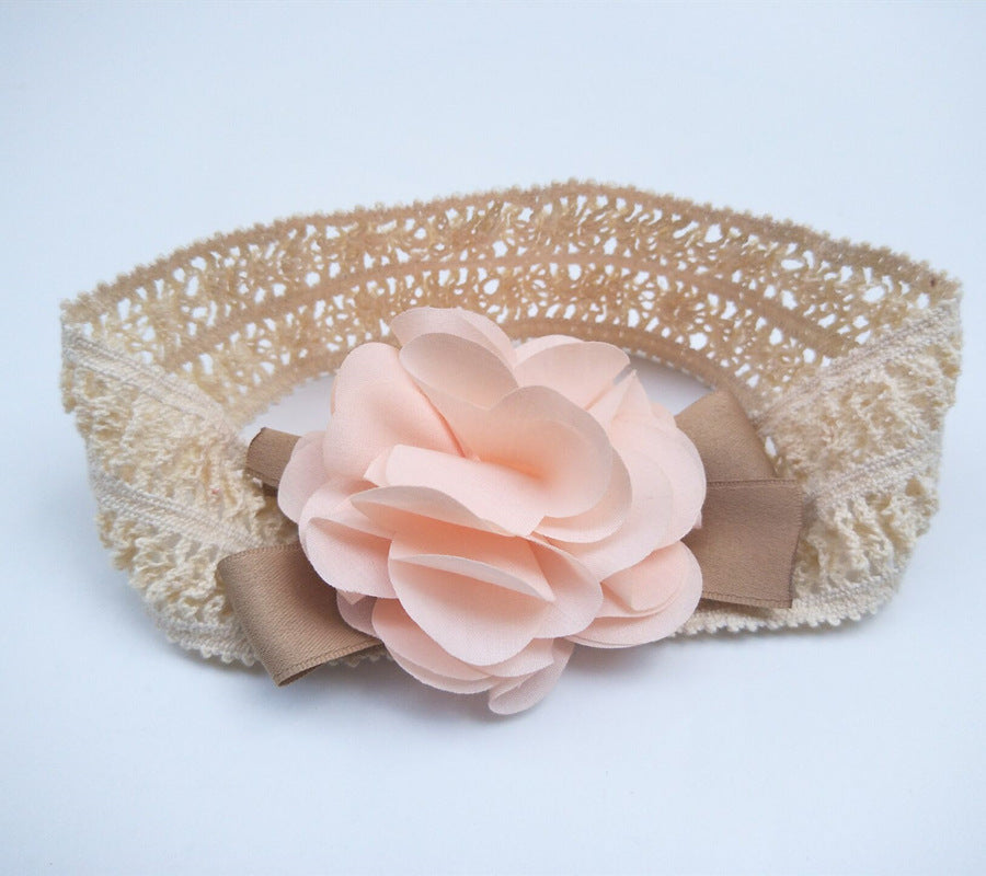 Baby lace headband Pink - D&A