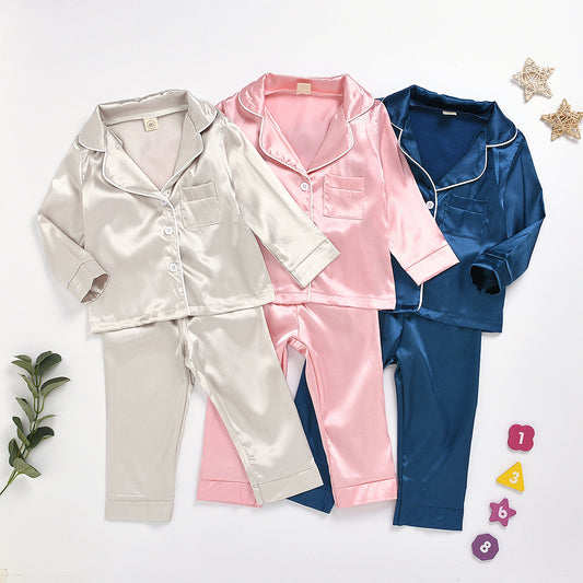 Pure Color Children's Bathrobe Casual Fashion Suit - D&A