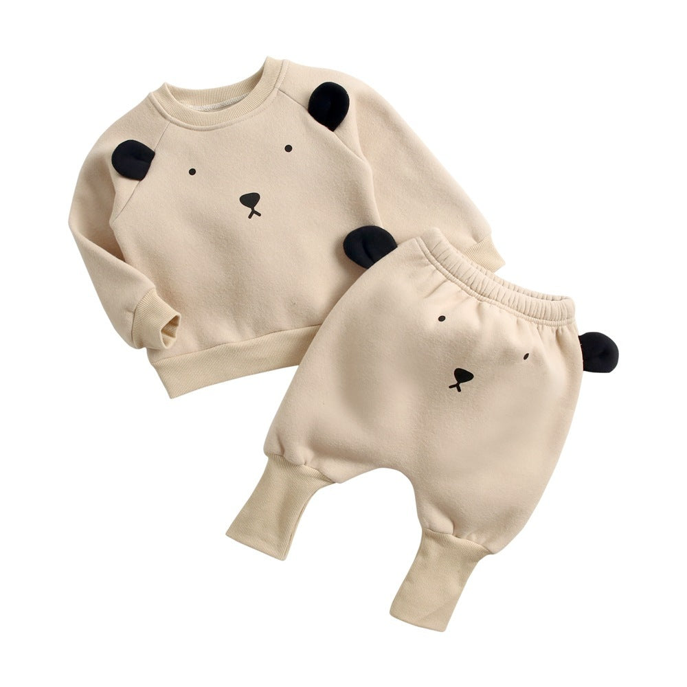 Baby Plus Velvet Sweater Suit - D&A