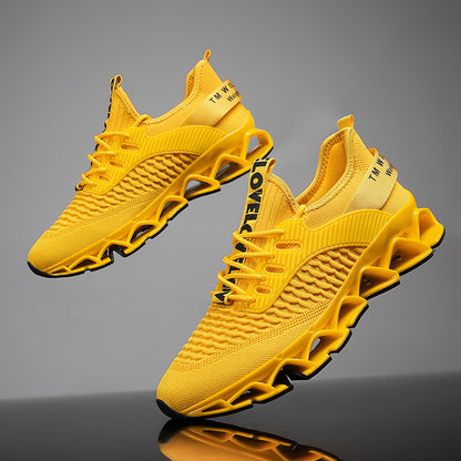 Blade Sports Mesh Casual Running Shoes All Yellow - D&A