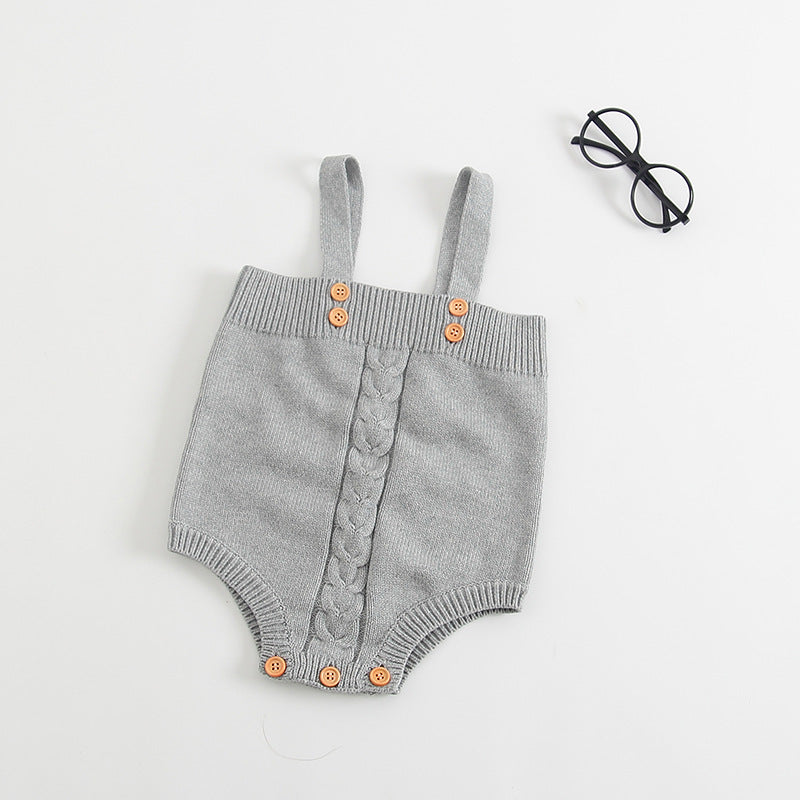 Knitted baby onesies Grey - D&A