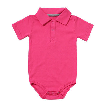 Lapel baby onesies Rose Red - D&A