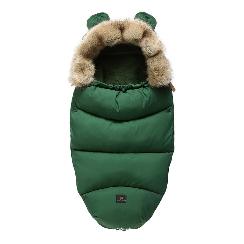 New baby stroller sleeping bag Green 100cm - D&A