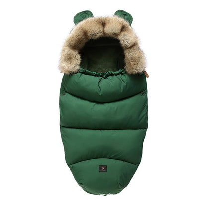 New baby stroller sleeping bag Green 100cm - D&A