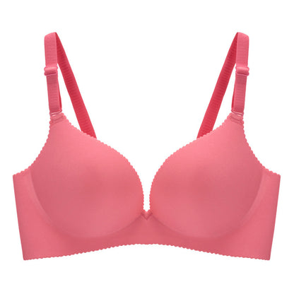 No steel ring bra without trace bra Deep pink - D&A