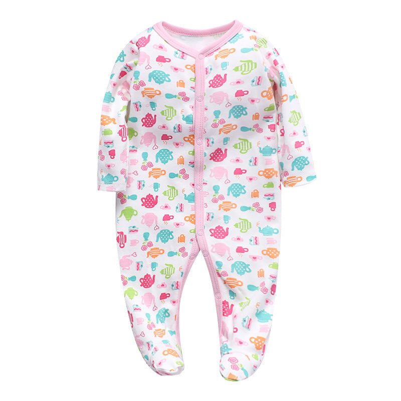 Cotton one-piece clothes baby clothes Teapot - D&A