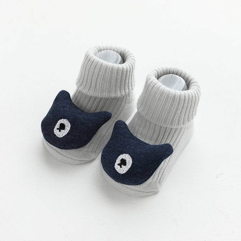 Baby Socks Dispensing Glue Non-Slip Loose Baby Socks Children Floor Socks Light gray - D&A