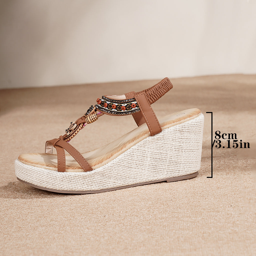 Casual Versatile Beach Wedge Sandals For Outerwear - D&A