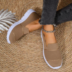 Mesh Breathable Flat Solid Color Casual Shoes For Women - D&A