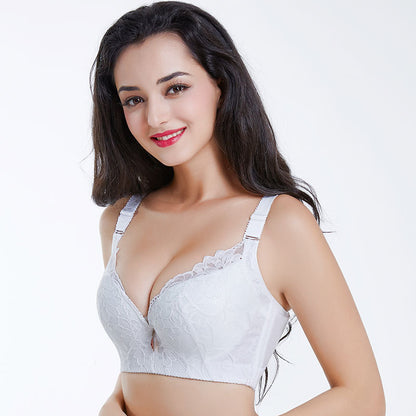Thin bra with steel ring plus fat XL bra White - D&A