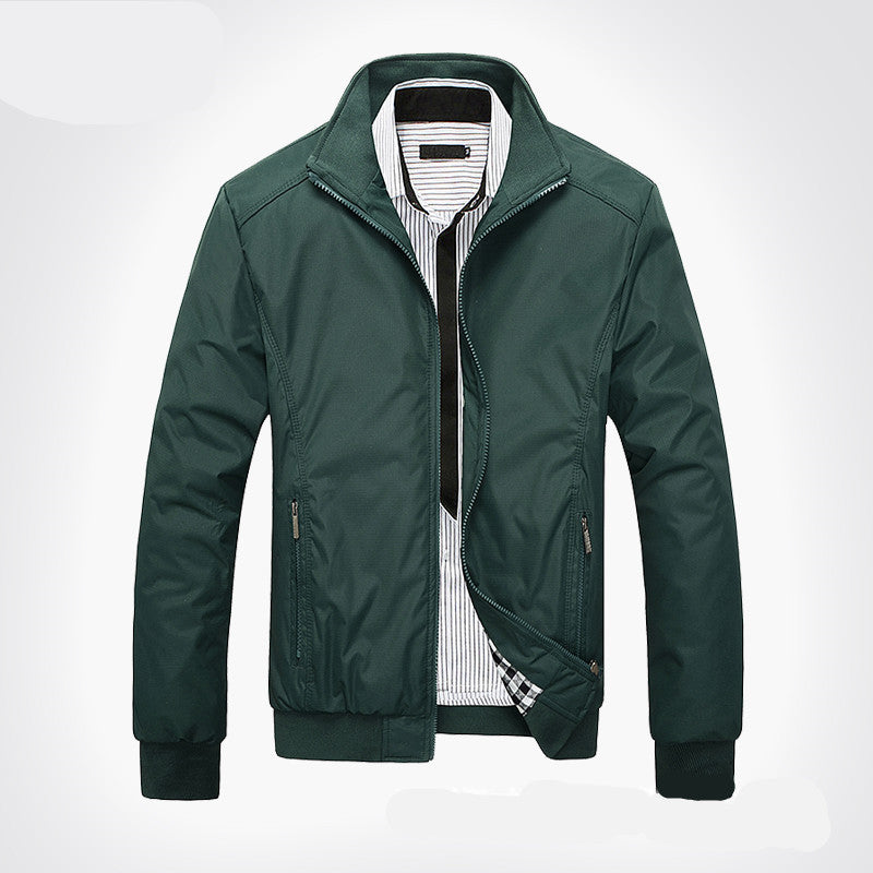 Men Overcoat Bomber Jackets Dark green - D&A