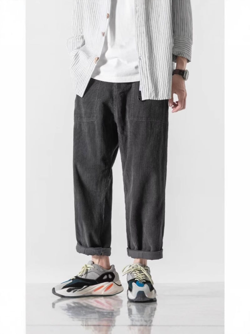 Loose Straight Tapered Pants Sports Wide Legs - D&A