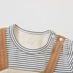 Cartoon Bear Print Baby Short Sleeve Rompers - D&A