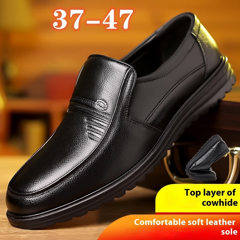 Men's Business Casual Non-slip Soft Leather Soft Sole Shoes - D&A