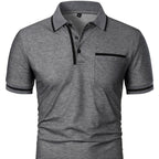 Men's Casual Lapel Short Sleeve T-shirt - D&A