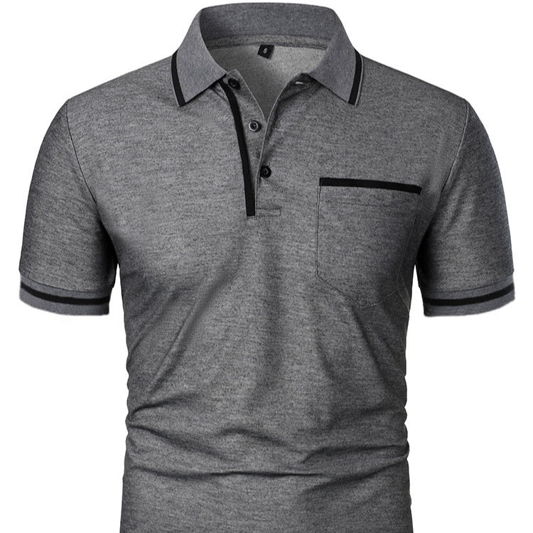 Men's Casual Lapel Short Sleeve T-shirt - D&A