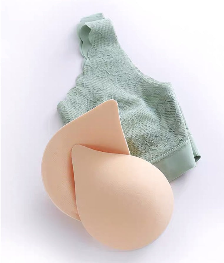 Gathered invisible vest bra beautiful back bra - D&A