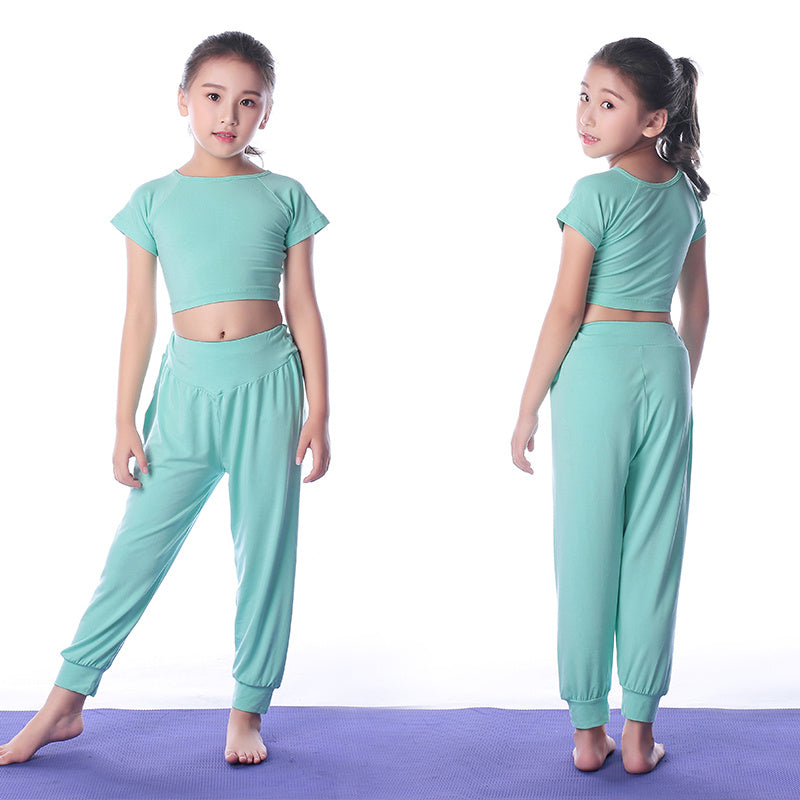Children's Yoga Clothing Set Green - D&A