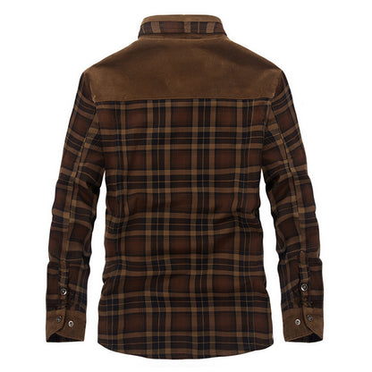 Winter Jacket Men Thicken Warm Fleece Jackets Coats Pure Cotton Plaid Jacket Military Clothes - D&A