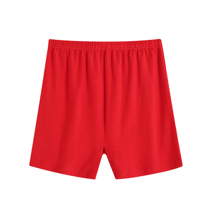 Middle-aged And Elderly Underwear Men's Cotton Boxer Bright Red Solid Color - D&A