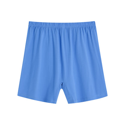 Middle-aged And Elderly Underwear Men's Cotton Boxer Pure Royalblue - D&A