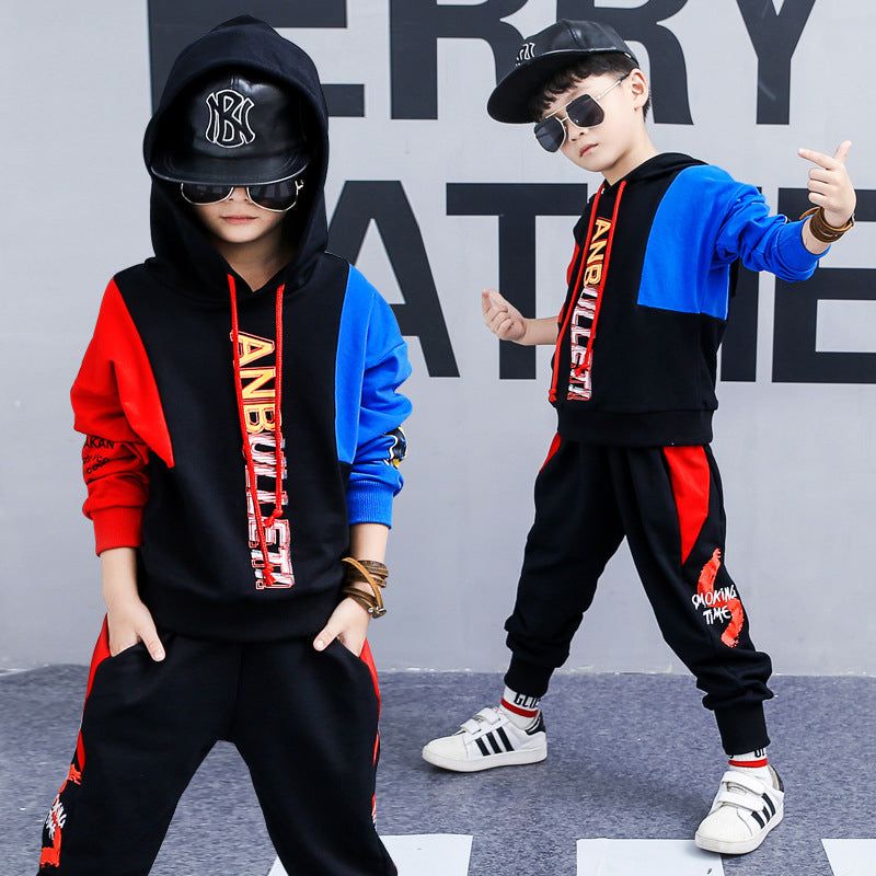 Boys spring suit new Korean children's clothing in the big boy boy long-sleeved sports two-piece suit tide clothes - D&A