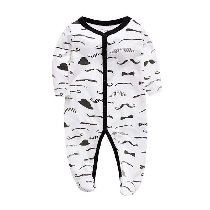 Cotton one-piece clothes baby clothes Moustache - D&A