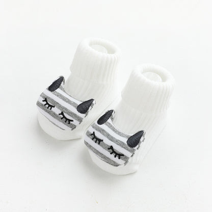 Baby Socks Dispensing Glue Non-Slip Loose Baby Socks Children Floor Socks White - D&A