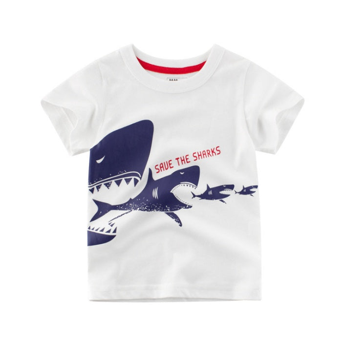 Children's Wear Summer New Korean Children's Boys Cotton T-shirt Men's Treasure In Children's Short Sleeves 1style - D&A