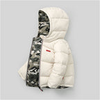 Middle And Small Children Wear Double-sided Padded Winter Jackets White - D&A