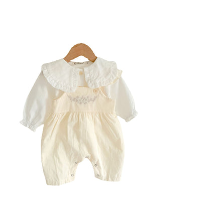 Baby Girl's Loose Adjustable Suspender Romper - D&A