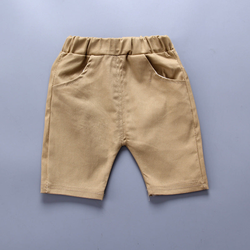 Anchor printed boy boy suit Korean short sleeve spring summer children's wear - D&A