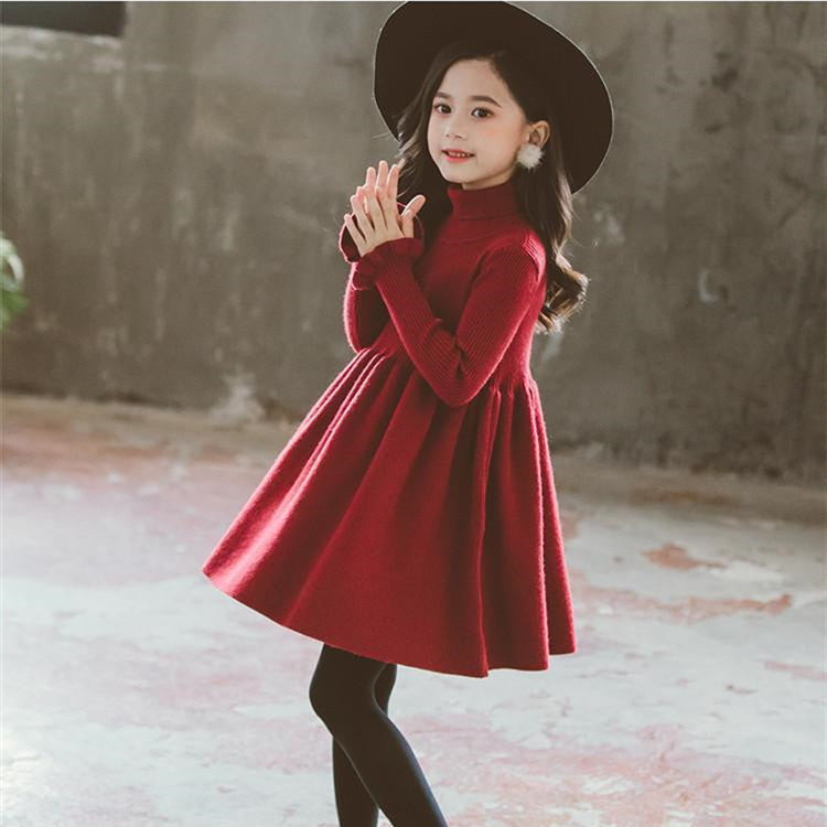 Girls' dresses in big kids knitting - D&A