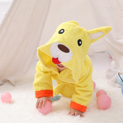 Cartoon Cute Animal Modeling Baby Bath Towels Baby Bathrobes Cotton Children's Bathrobes Baby Hooded dog - D&A