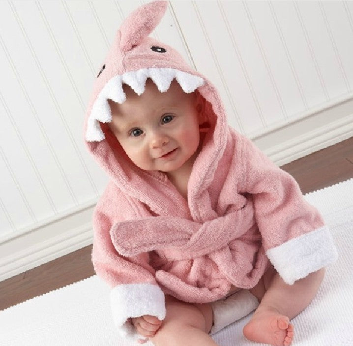 Children's Hooded Absorbent Animal-shaped Bathrobe - D&A