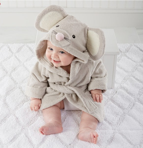 Children's Hooded Absorbent Animal-shaped Bathrobe A - D&A