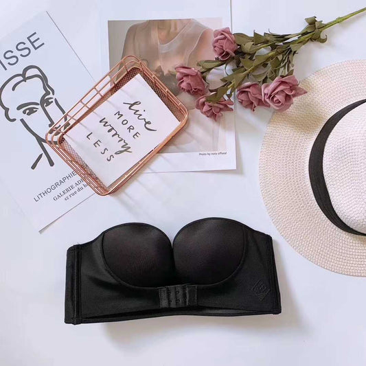 Anti-Glare One-Piece Bra Gathered Up Strapless Bra - D&A