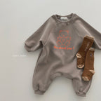 Baby long sleeve jumpsuit baby ha clothes Coffee - D&A