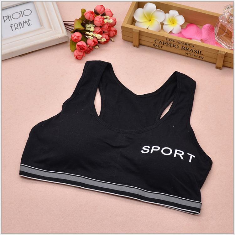 Breathable and Sweat-Absorbent Racer Back Bra Sports Bra Black OneSize - D&A