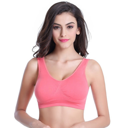 Bra One Piece Thin Style Sports Yoga Vest Bra Watermelon Red - D&A
