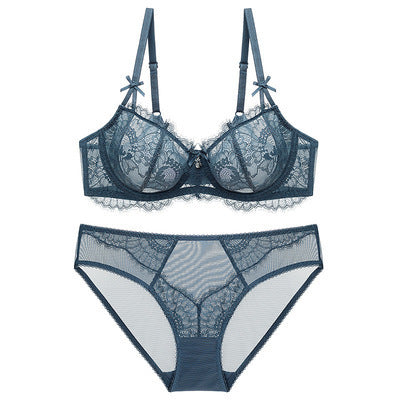 Breathable bra set Blue - D&A