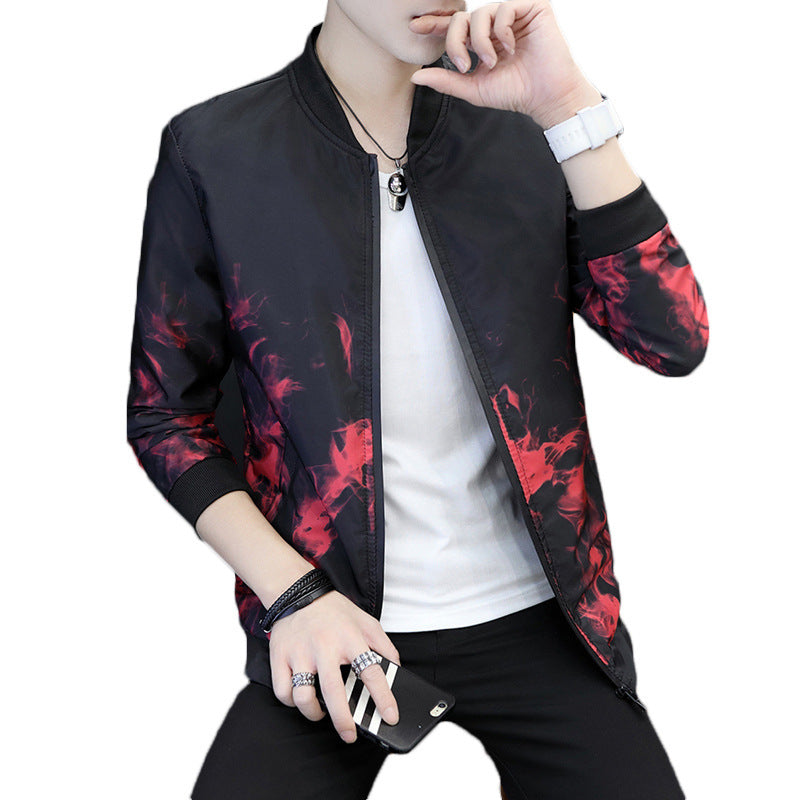 Cultivate One's Morality Collar Printed Coat Jackets Men - D&A