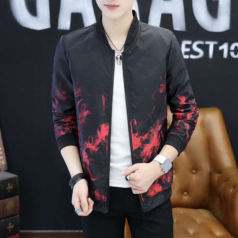 Cultivate One's Morality Collar Printed Coat Jackets Men - D&A