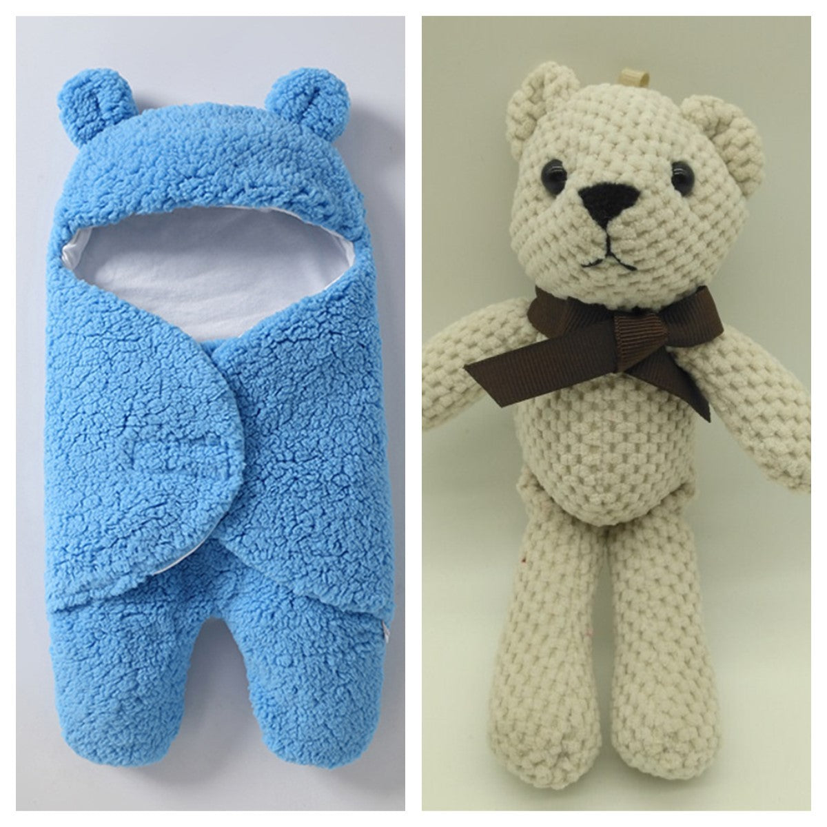 Baby sleeping bag Blue X bear - D&A