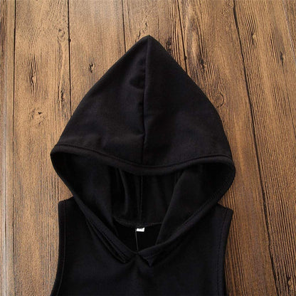 2PCS Toddler Kids Baby Boy Sleeveless Hooded Clothes T-shirt Tops Camo Pants Outfits - D&A