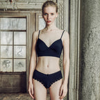 Women's Black No Steel Ring Bra Halterneck Bra - D&A
