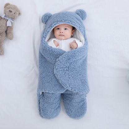 Baby Quilted Sleeping Bag Wrapper Light Blue 1pc - D&A