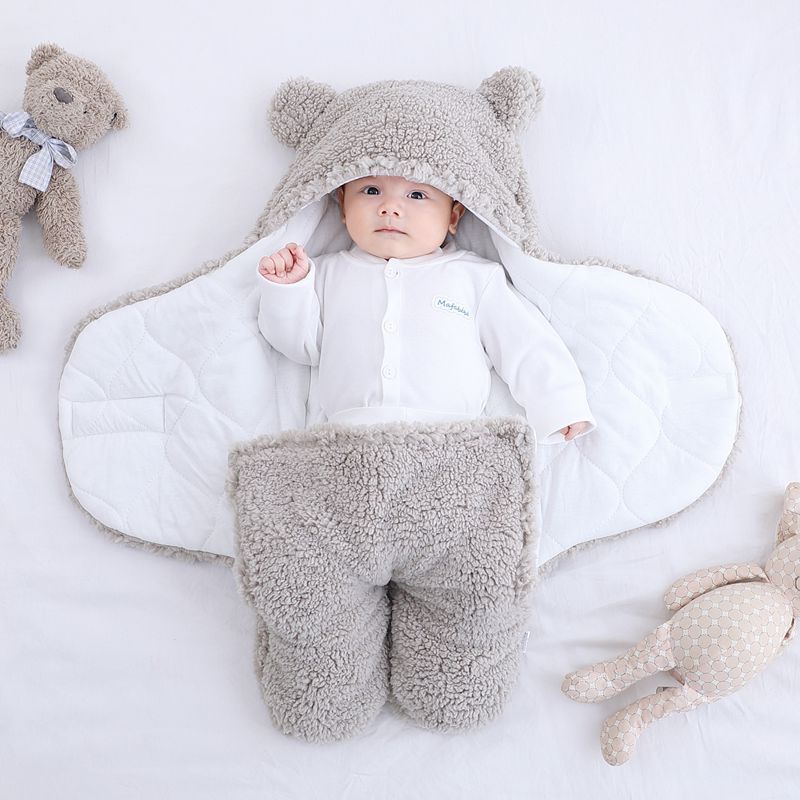 Baby Quilted Sleeping Bag Wrapper Grey 1pc - D&A