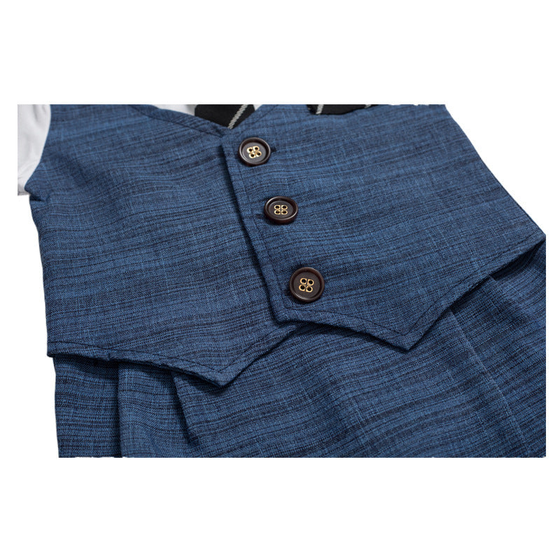 Summer New Baby Boy Jumpsuit Boys Gentleman Baby Children's Clothing - D&A