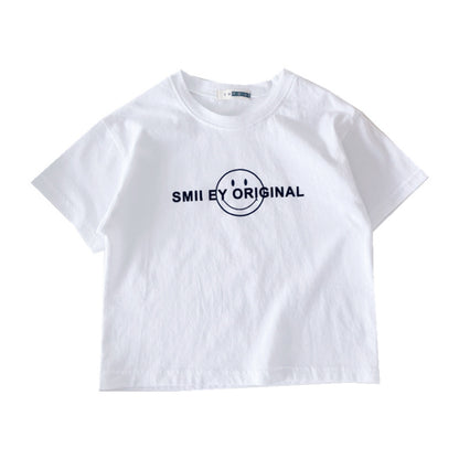 Xiaojiejia Children"s Clothing Boys" Summer Clothing New Boys" T-shirt Summer Children"s Short Sleeve Baby Half Sleeve Top White - D&A